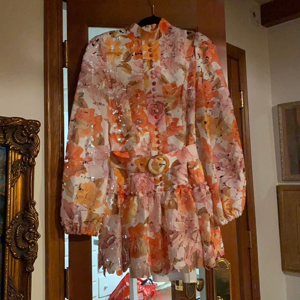 Spring lace mini dress looks like Zimmerman